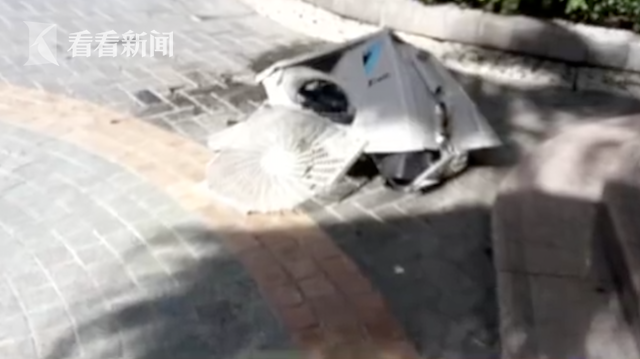 11樓砸下空調主機嚇壞路過業主 所幸無人受傷