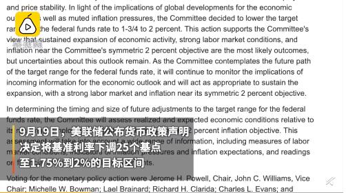 美聯儲利率決議 降息25個基點被特朗普痛罵沒膽